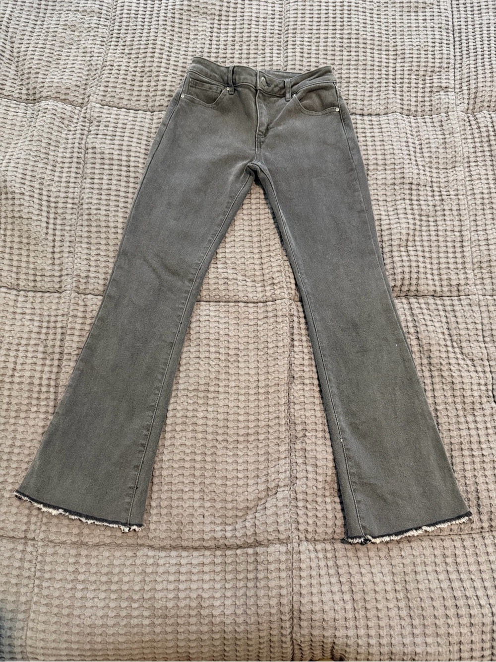 Girls' RSQ Jeans Flared Wide Leg Gray Wash Size 10